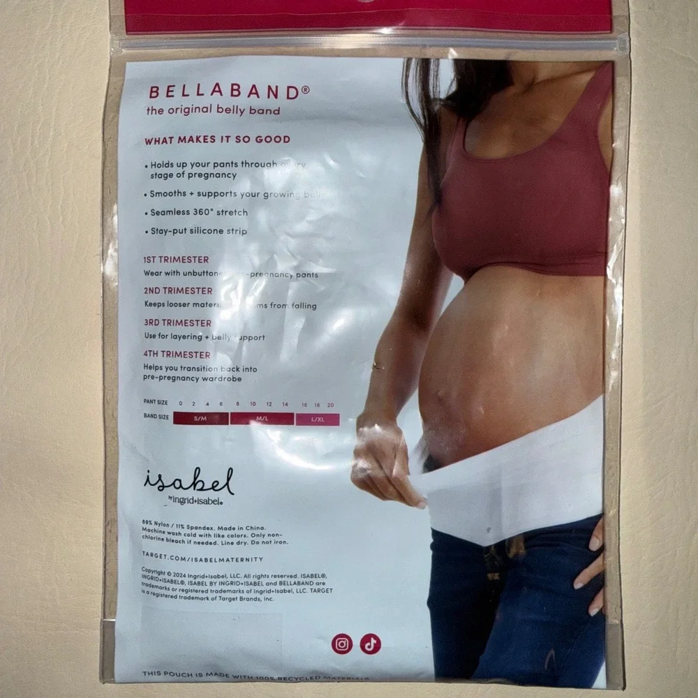 Ingrid Isabel Maternity Opaque Tights Black AND Bella Band S/M‎ Belly Panel